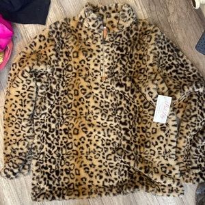 Pink Lilly Boutique cheeta half zip